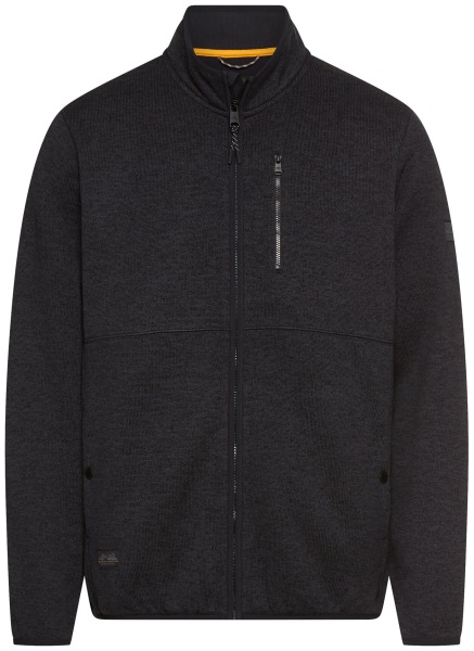 Camel Active Strickjacke - Regular Fit - Stehkragen - Reissverschluss - dunkelblau