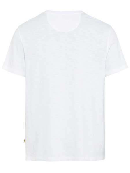 Camel Active T-Shirt - Regular Fit - mit Knopfleiste - Bio Baumwolle - weiß