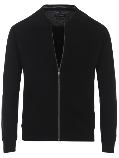 Casa Moda Cardigan / Strickjacke - College-Kragen - schwarz