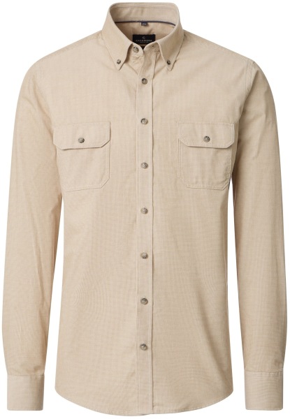 Casa Moda Cordhemd - Casual Fit - Button Down - beige