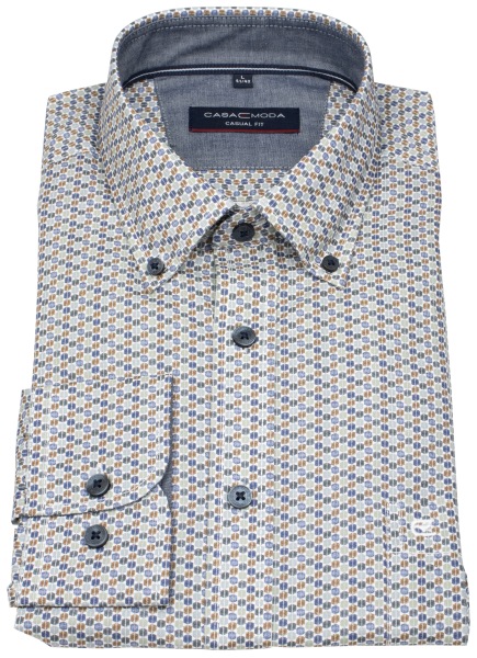 Casa Moda Hemd - Casual Fit - Button Down - Kontrastknöpfe - mehrfarbig - 454487800 300 