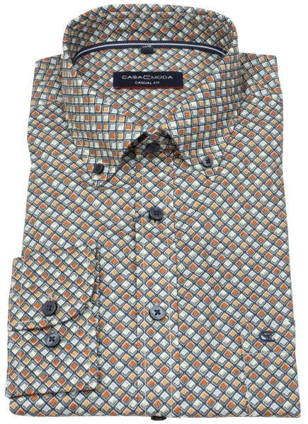 Casa Moda Hemd - Casual Fit - Button Down - Kontrastknöpfe - mehrfarbig - ohne OVP