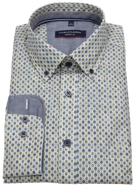 Casa Moda Hemd - Casual Fit - Button Down - mehrfarbig - extra langer 72cm Arm - ohne OVP