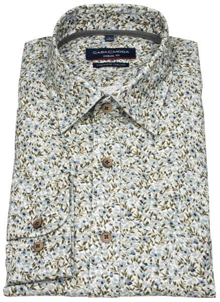 Casa Moda Hemd - Casual Fit - Kentkragen - leichter Flanell - Print - mehrfarbig - 454488400 700 