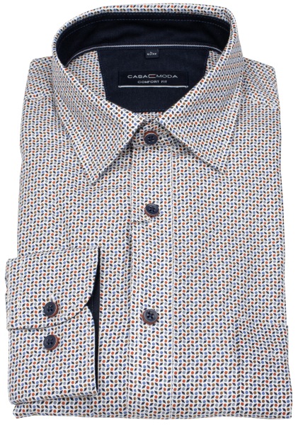 Casa Moda Hemd - Comfort Fit - Kentkragen - Print - mehrfarbig