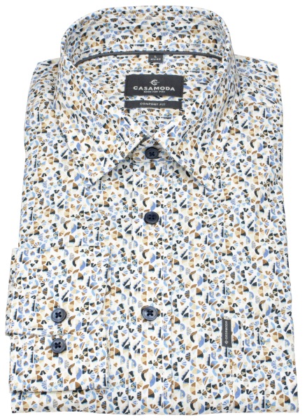 Casa Moda Hemd - Comfort Fit - Kentkragen - Print - mehrfarbig