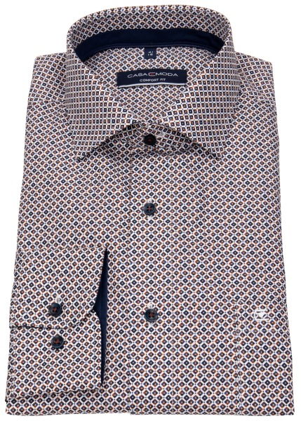 Casa Moda Hemd - Comfort Fit - Kentkragen - Print - rot / weiß - ohne OVP