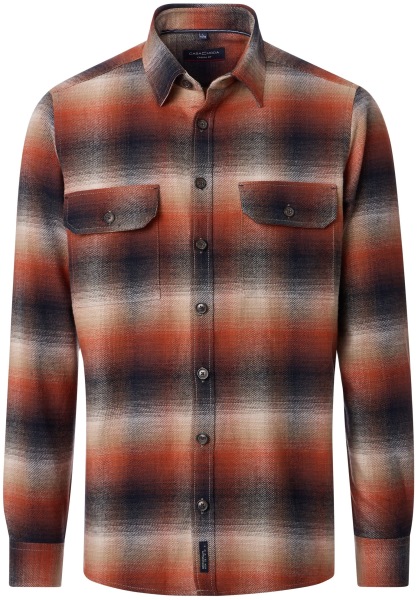 Casa Moda Hemdjacke - Casual Fit - Flanell - mehrfarbig