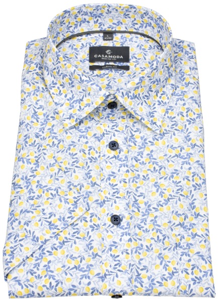Casa Moda Kurzarmhemd - Casual Fit - floraler Print - mehrfarbig