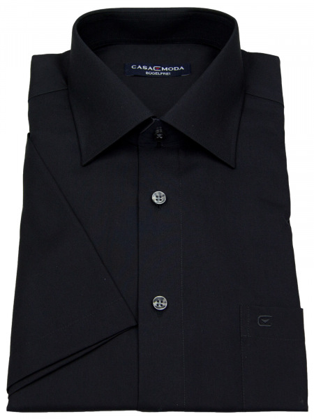Casa Moda Kurzarmhemd - Comfort Fit - schwarz