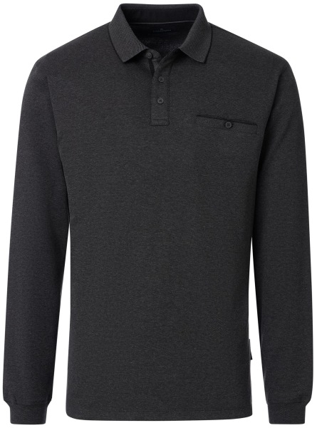Casa Moda Poloshirt - Regular Fit - Langarm - anthrazit