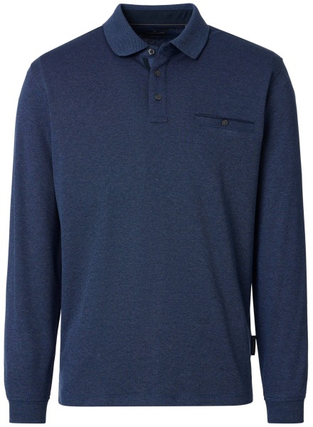 Casa Moda Poloshirt - Regular Fit - Langarm - blau