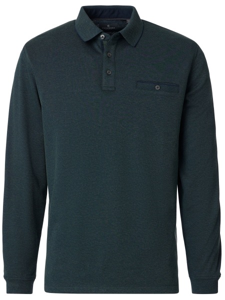 Casa Moda Poloshirt - Regular Fit - Langarm - grün