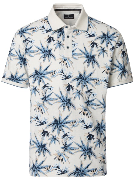 Casa Moda Poloshirt - Regular Fit - Print - weiß