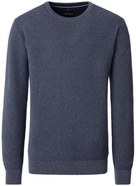Casa Moda Pullover - Rundhals Ausschnitt - Struktur - blau-grau
