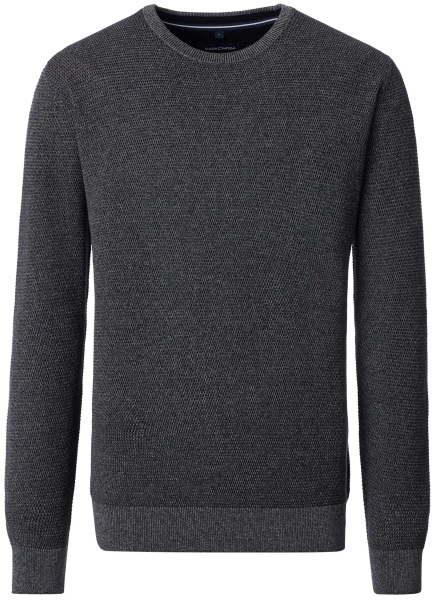 Casa Moda Pullover - Rundhals Ausschnitt - Struktur - dunkelgrau