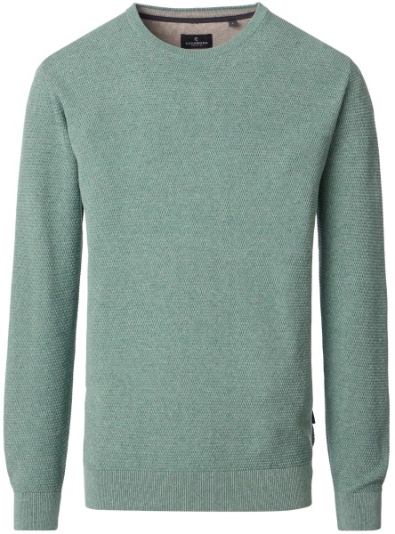 Casa Moda Pullover - Rundhals Ausschnitt - Struktur - grün