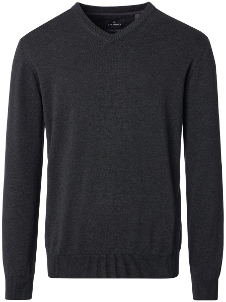 Casa Moda Pullover - V-Ausschnitt - anthrazit