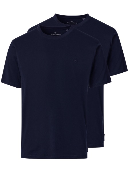 Casa Moda T-Shirt Doppelpack - Rundhals - dunkelblau