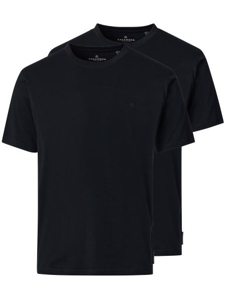 Casa Moda T-Shirt Doppelpack - Rundhals - schwarz