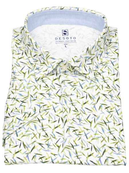 DESOTO Poloshirt - Slim Fit - Jersey - Print - grün / blau