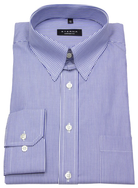 Eterna Hemd - Comfort Fit - Tabkragen - blau / weiß - ohne OVP
