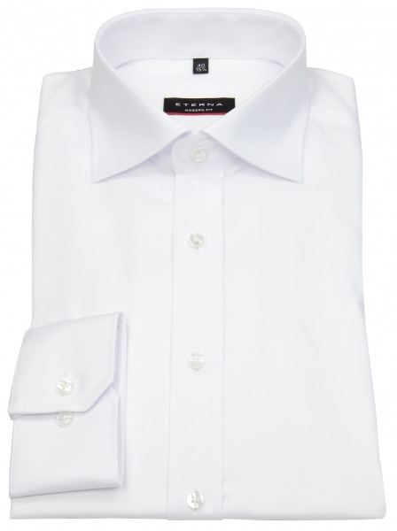 Eterna Hemd - Modern Fit - Cover Shirt blickdicht - weiß - extra langer Arm 72cm