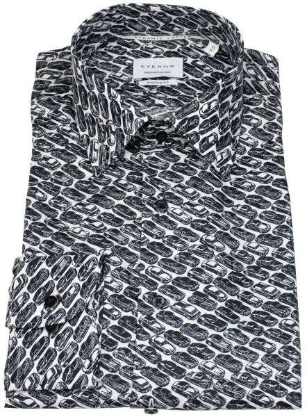 Eterna Hemd - Modern Fit - Dynamic Cotton - Oldtimer - schwarz / weiß - ohne OVP