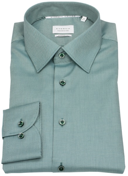 Eterna Hemd - Modern Fit - Dynamic Cotton - Struktur - grün - ohne OVP