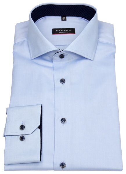 Eterna Hemd - Modern Fit - Haikragen - extra blickdicht - hellblau - ohne OVP