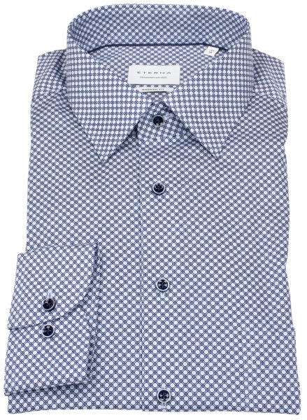 Eterna Hemd - Modern Fit - Kentkragen - dunkelblau / hellblau - extra langer 68cm Arm - ohne OVP - 4220 X181 14 Al=68 