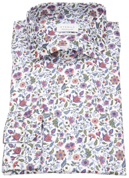 Eterna Hemd - Modern Fit - Kentkragen - floraler Print - mehrfarbig