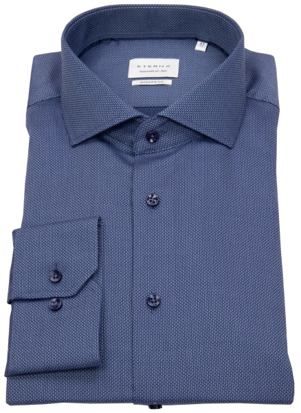 Eterna Hemd - Modern Fit - Kentkragen - Struktur - blau - ohne OVP