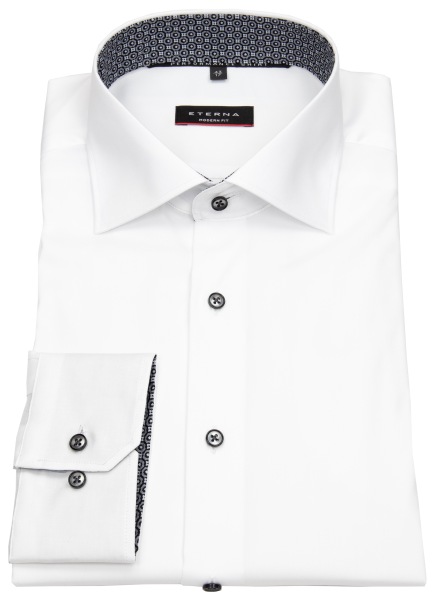 Eterna Chemise - Modern Fit - Performance Shirt - boutons contrastants - blanc - sans emballage d´origine