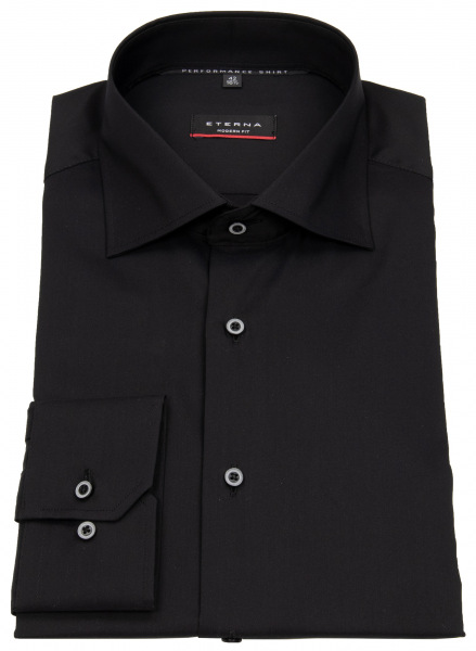 Eterna Hemd - Modern Fit - Performance Shirt - Stretch - schwarz