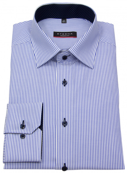 Eterna Hemd - Modern Fit - Streifen - blau / weiß - ohne OVP