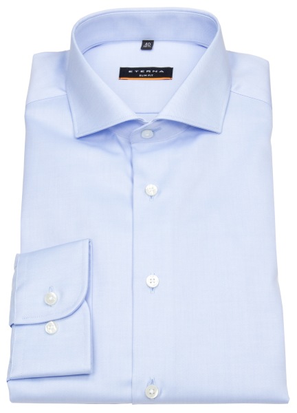 Eterna Hemd - Slim Fit - Haikragen - Cover Shirt - extra blickdicht - hellblau - ohne OVP - 8817 F182 10 