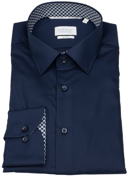 Eterna Hemd - Slim Fit - Kentkragen - Dynamic Cotton - dunkelblau - extra langer 70cm Arm - 1082 F141 19 Al=70 