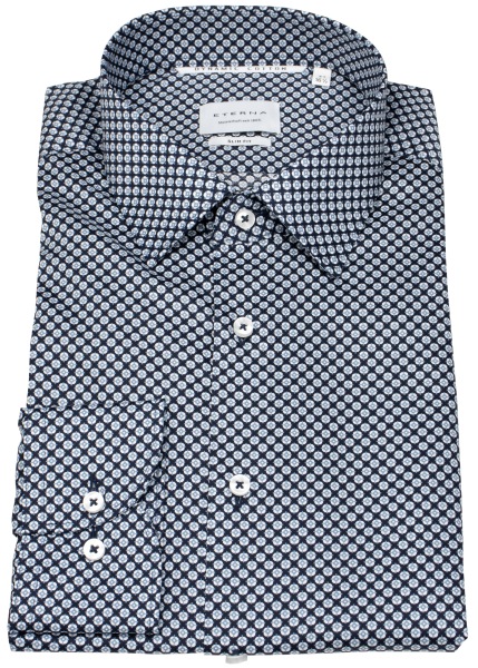 Eterna Hemd - Slim Fit - Kentkragen - Dynamic Cotton - dunkelblau / hellblau - ohne OVP