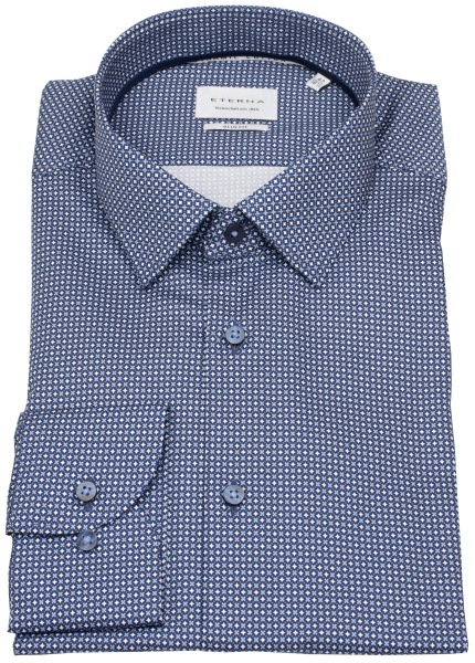 Eterna Hemd - Slim Fit - Kentkragen - Dynamic Cotton - dunkelblau / hellblau / weiß - ohne OVP
