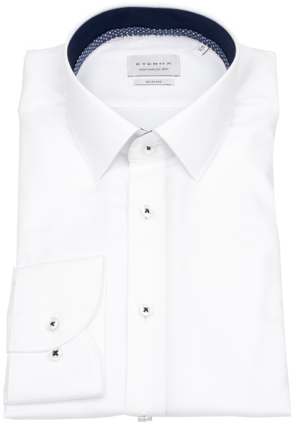Eterna Hemd - Slim Fit - Kentkragen - Dynamic Cotton - weiß - extra langer 70cm Arm