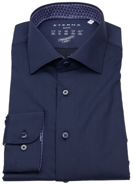 Eterna Hemd - Slim Fit - Performance Shirt - dunkelblau