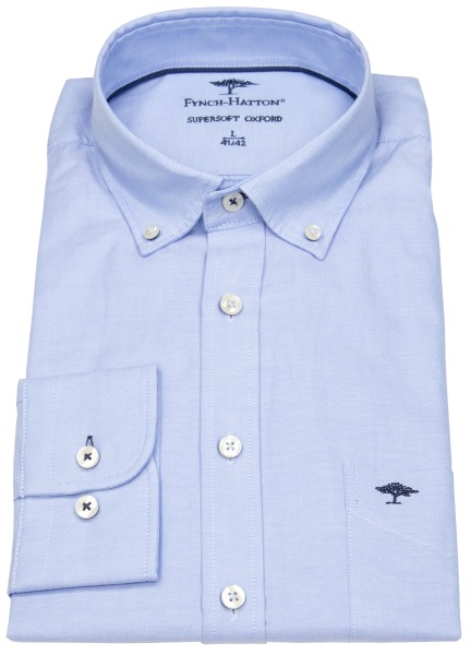 Fynch-Hatton Hemd - Casual Fit - Button Down - Oxford - hellblau - ohne OVP