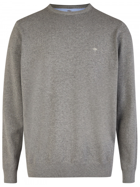 Fynch-Hatton Pullover - Casual Fit - Rundhals-Ausschnitt - grau