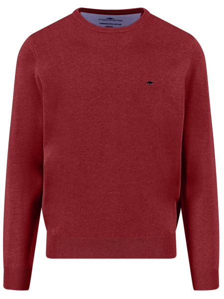 Fynch-Hatton Pullover - Casual Fit - Rundhals-Ausschnitt - rot - 1514210 367 