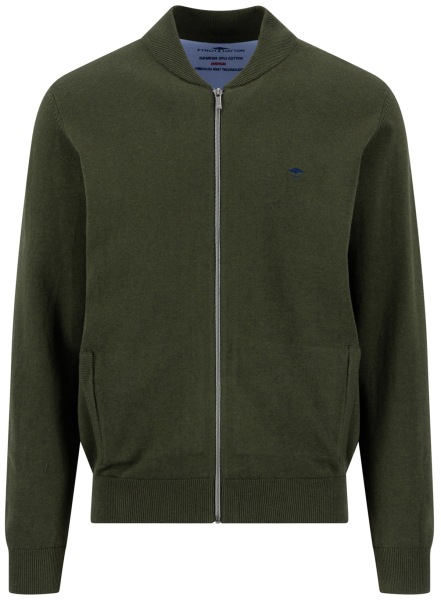 Fynch-Hatton Strickjacke - Casual Fit - dunkelgrün