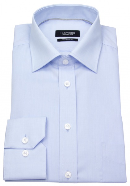 Hatico Hemd - Modern Fit - Kentkragen - hellblau