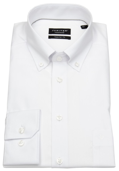 Jupiter Hemd - Regular Fit - Fil-à-Fil - Button Down - weiß - ohne OVP - 2240-11948 00 