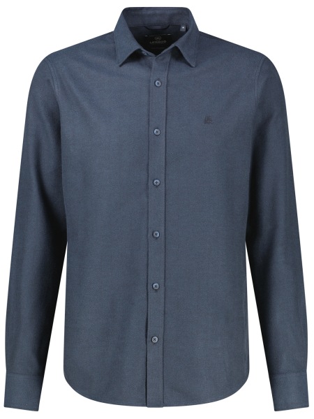 Lerros Hemd - Regular Fit - Kentkragen - leichter Flanell - dunkelblau