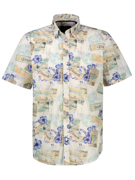 Lerros Chemise à manches courtes - Regular Fit - Beach - multicolore